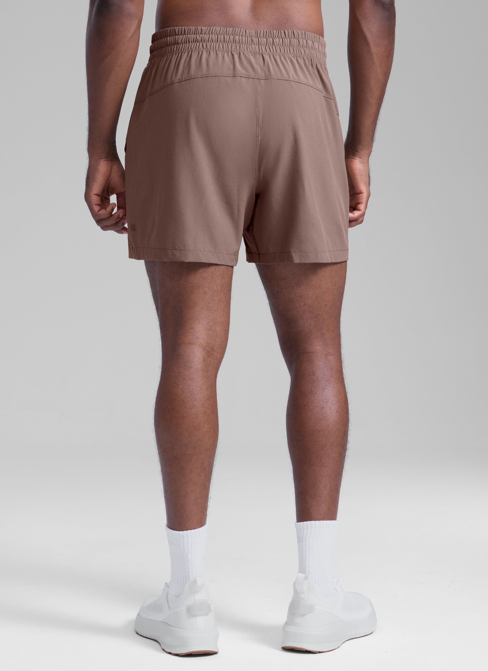 CRZ YOGA Men's Running Feathery-Fit Workout Linerless Shorts 5'' Brown Rock