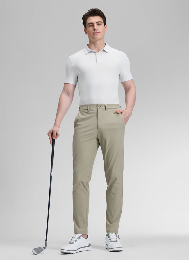 CRZ YOGA Mens Work Classic Fit All-Day Comfort Golf Pants Pockets 30'' Khali Barley