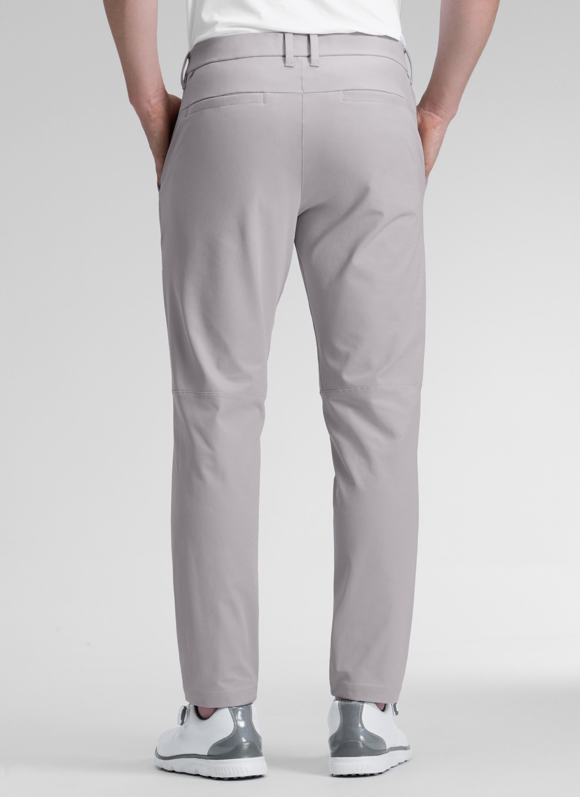 CRZ YOGA Mens Work Classic Fit All-Day Comfort Golf Pants Pockets 30'' Gull Gray