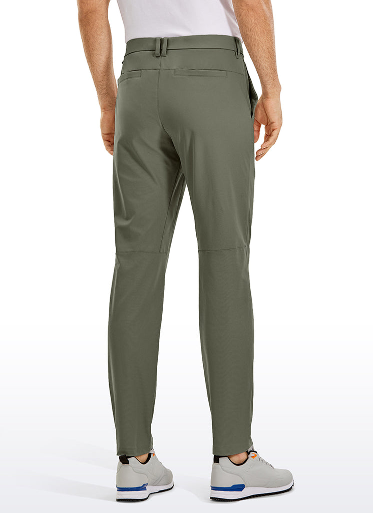CRZ YOGA Mens Work Classic Fit All-Day Comfort Golf Pants Pockets 32'' Gull Gray