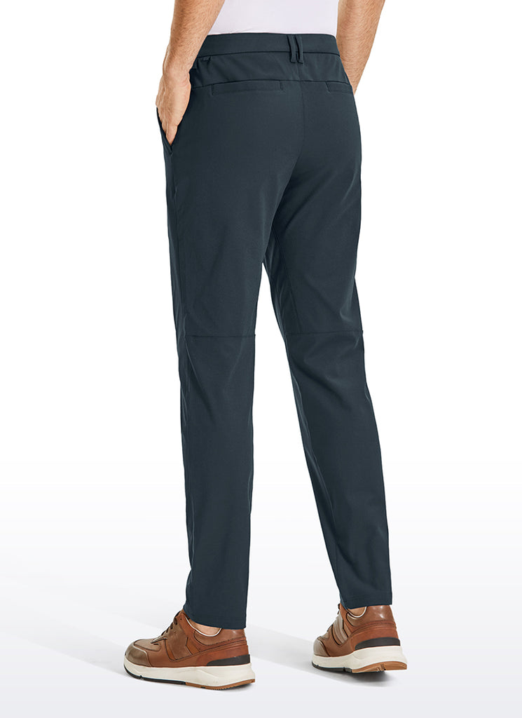 CRZ YOGA Mens Work Classic Fit All-Day Comfort Golf Pants Pockets 32'' True Navy