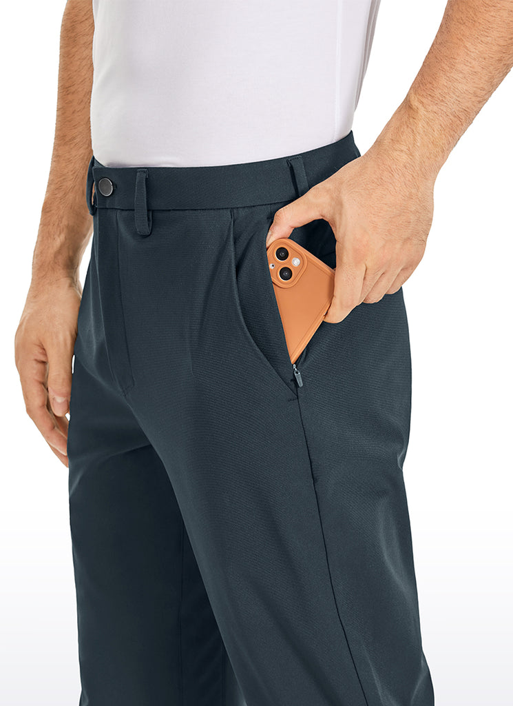 CRZ YOGA Mens Work Classic Fit All-Day Comfort Golf Pants Pockets 32'' True Navy