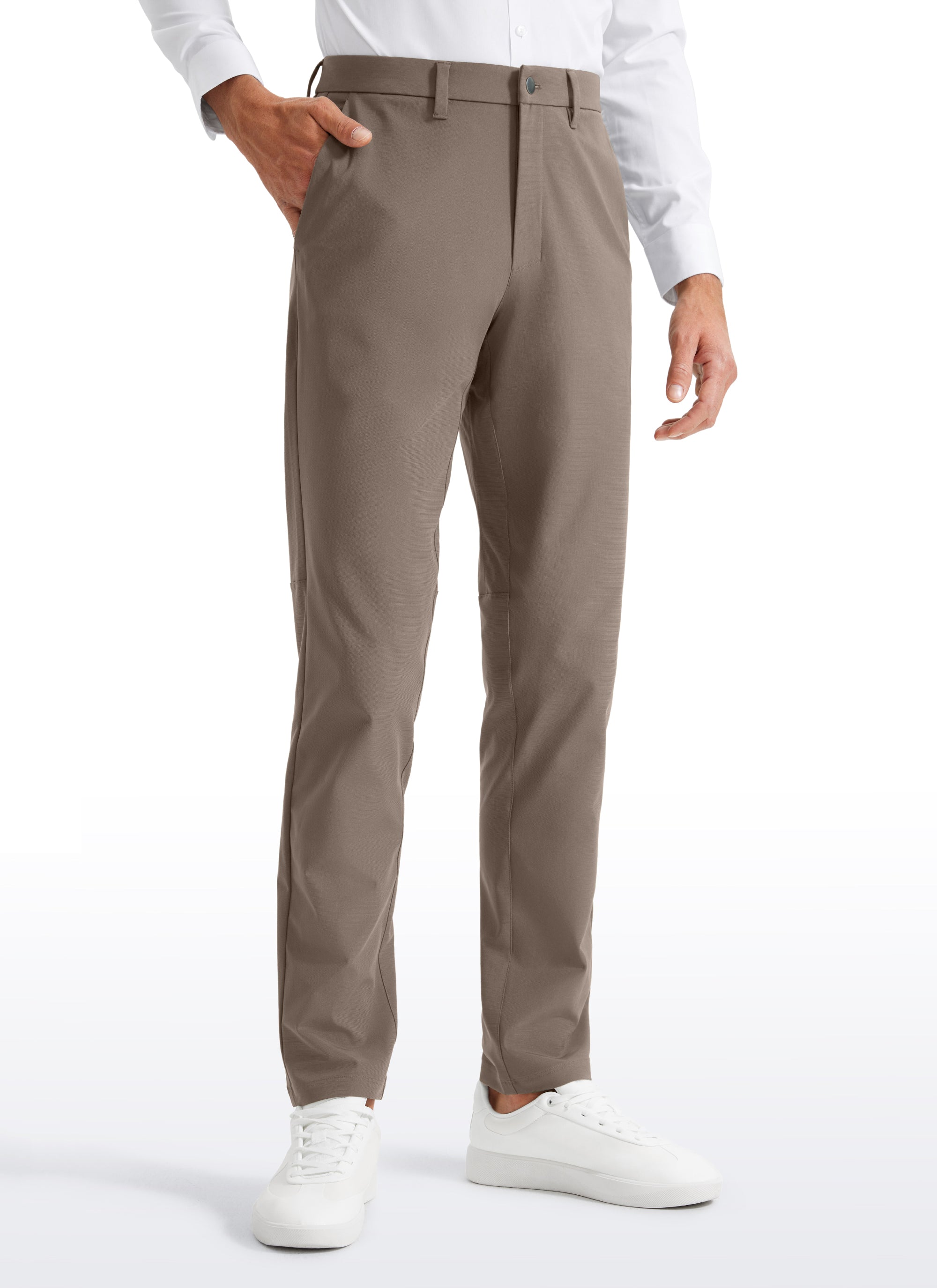 CRZ YOGA Mens Work Classic Fit All-Day Comfort Golf Pants Pockets