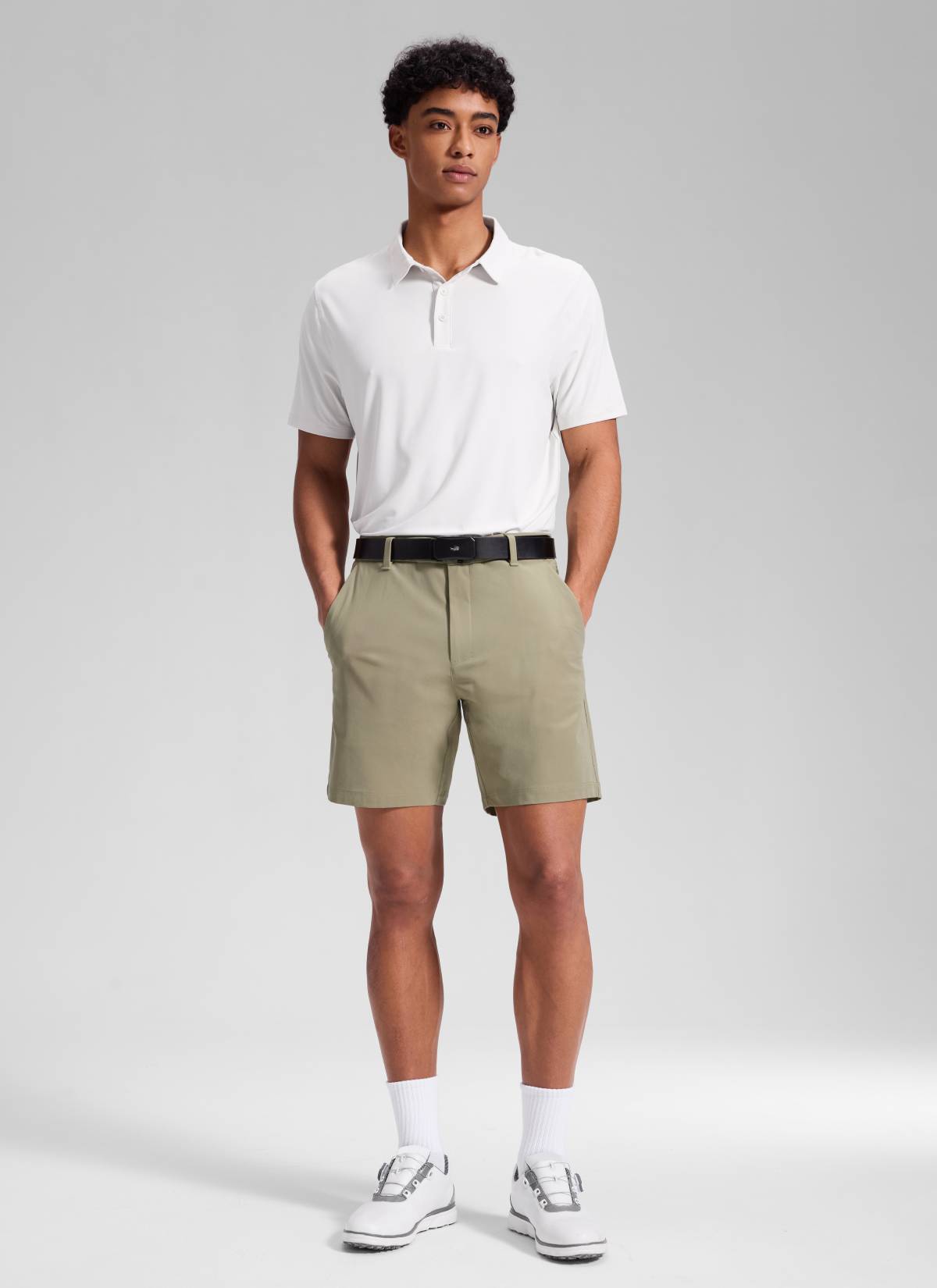 CRZ YOGA Men's Work Classic Fit All-Day Comfort Golf Shorts Pocket