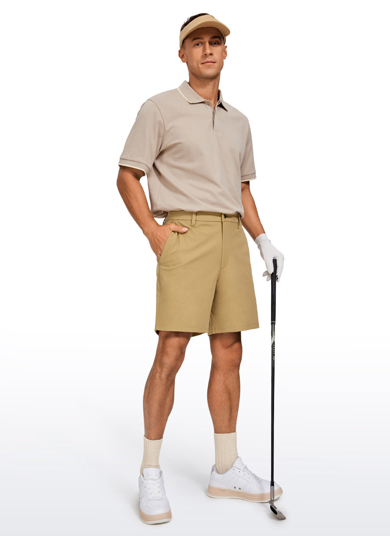 CRZ YOGA Men's Work Classic Fit All-Day Comfort Golf Shorts Pocket