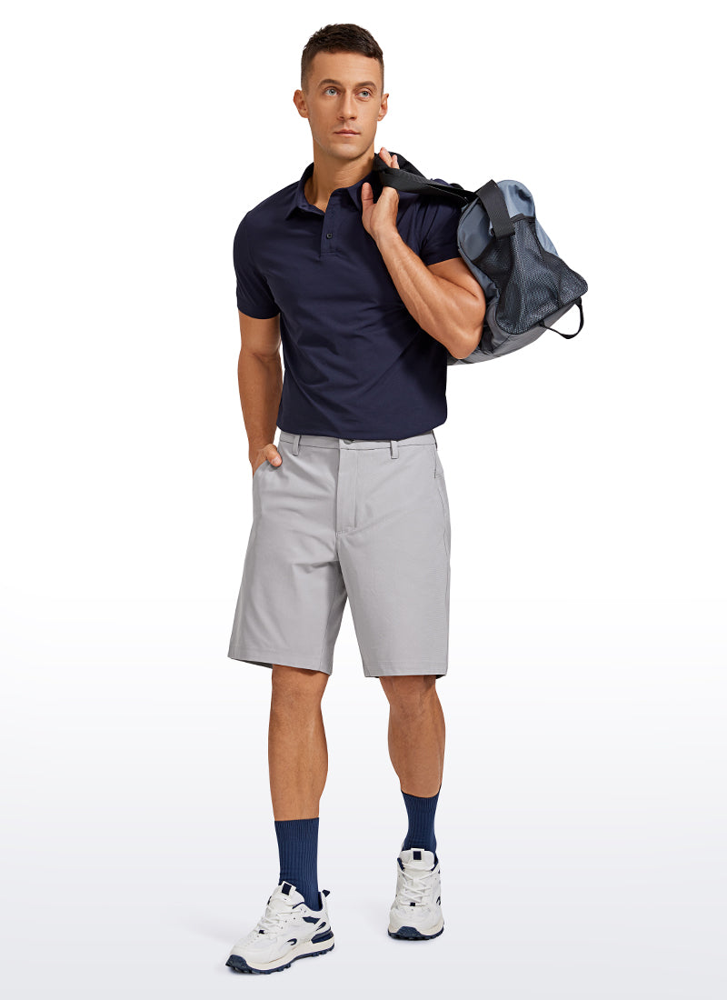 CRZ YOGA Men's Work Classic Fit All-Day Comfort Golf Shorts Pocket