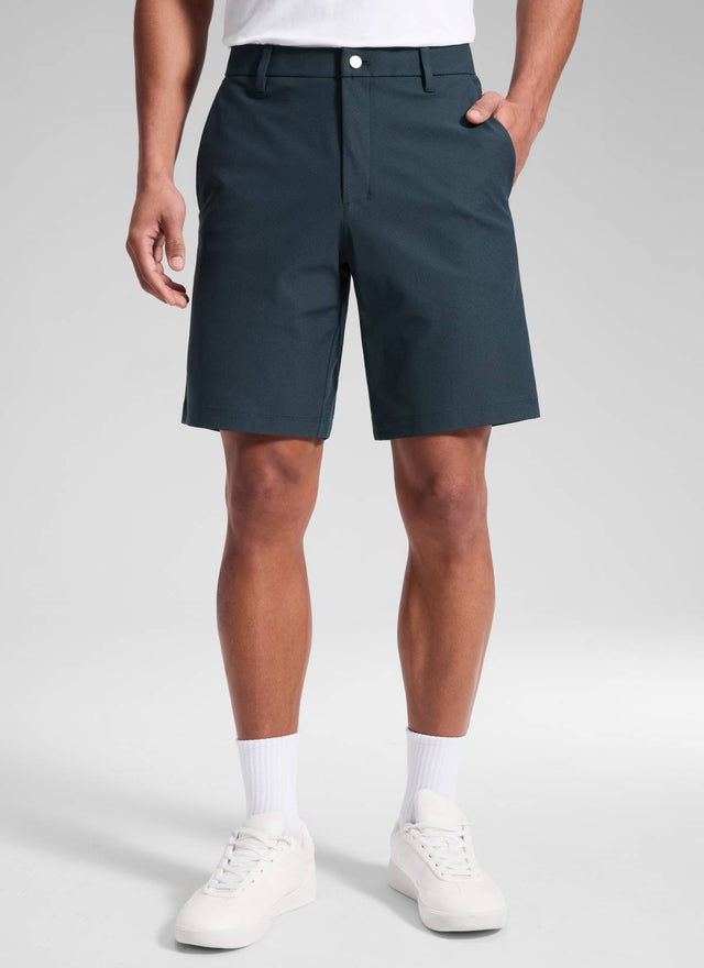 CRZ YOGA Men's Work Classic Fit All-Day Comfort Golf Shorts Pocket 9'' True Navy