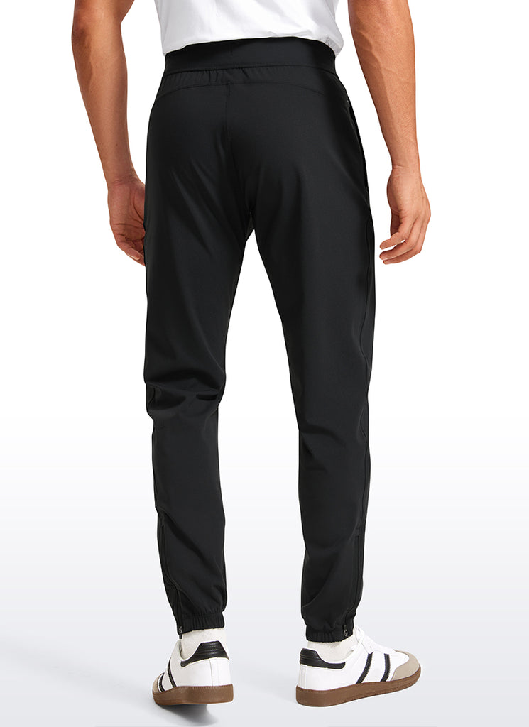 CRZ YOGA Men's Run Slim Fit On the Travel Joggers 30''- Ankle Zipper Ink Gray