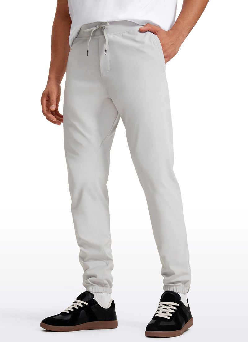CRZ YOGA Men's Run Slim Fit On the Travel Joggers 30''- Ankle Zipper Cliff Ash