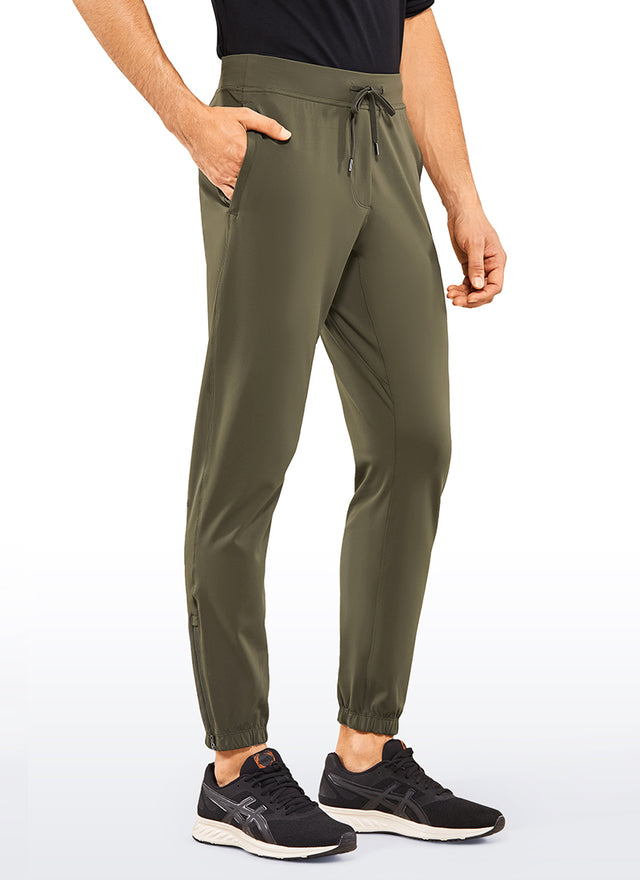 CRZ YOGA Men's Run Slim Fit On the Travel Joggers 30''- Ankle Zipper True Navy