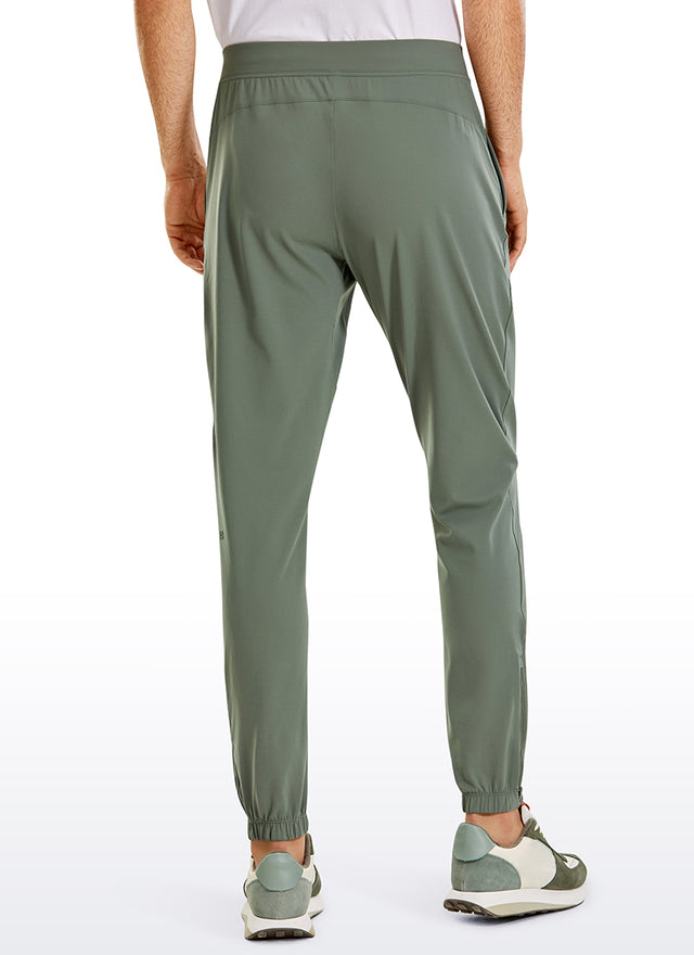 CRZ YOGA Men's Run Slim Fit On the Travel Joggers 32''- Ankle Zipper Gull Gray