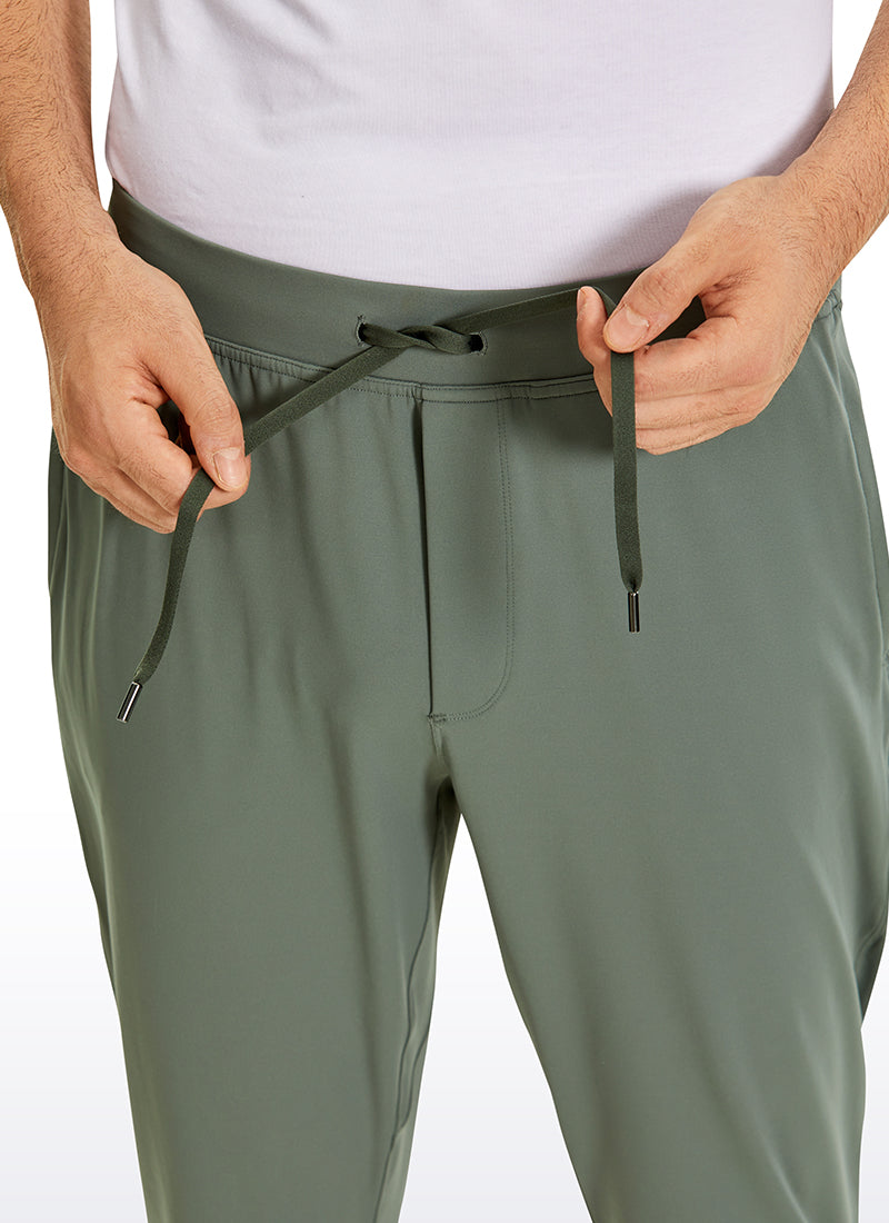 CRZ YOGA Men's Run Slim Fit On the Travel Joggers 32''- Ankle Zipper Gull Gray