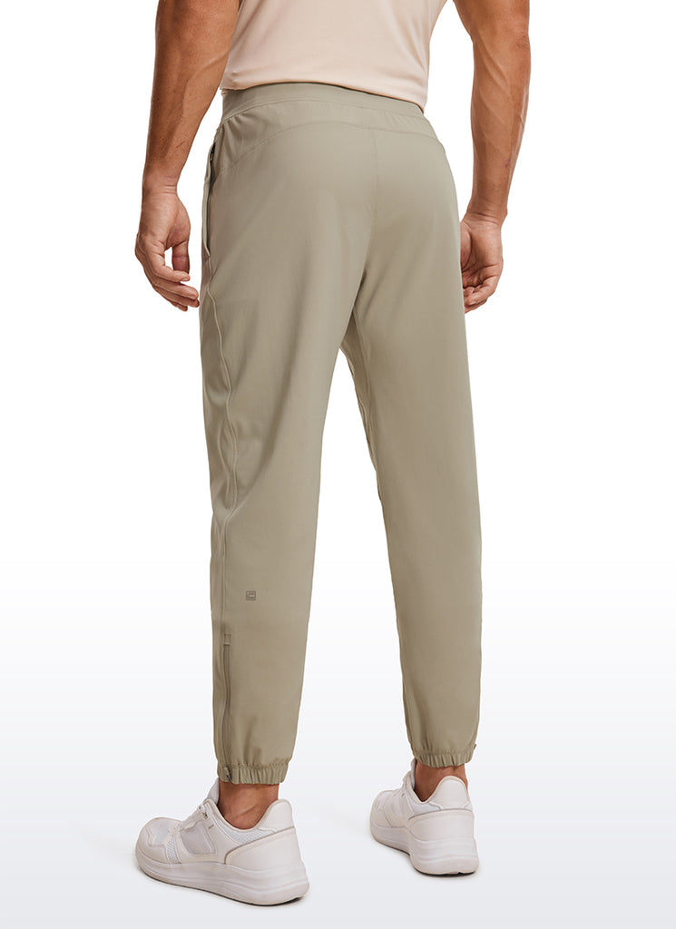 CRZ YOGA Men's Run Slim Fit On the Travel Joggers 32''- Ankle Zipper Ink Gray