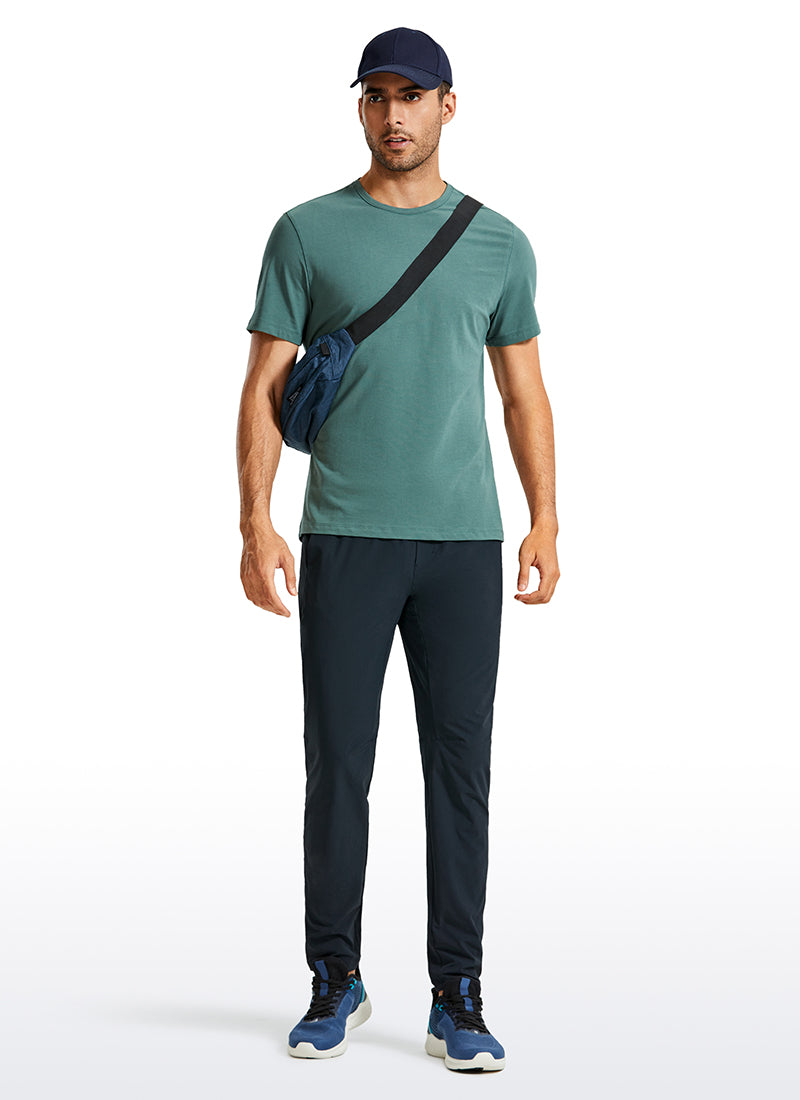 CRZ YOGA Men's Train Relaxed Fit Quick Dry Workout Pants 30'' Black