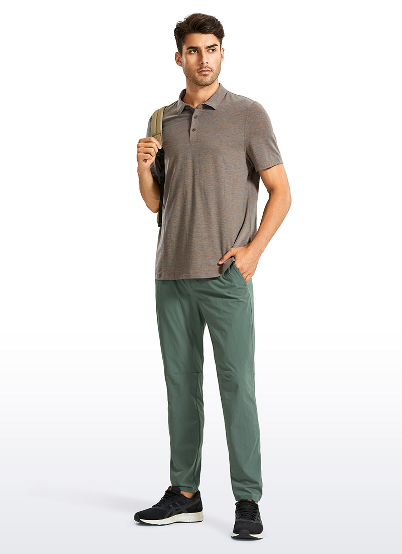 CRZ YOGA Men's Train Relaxed Fit Quick Dry Workout Pants 30'' Black