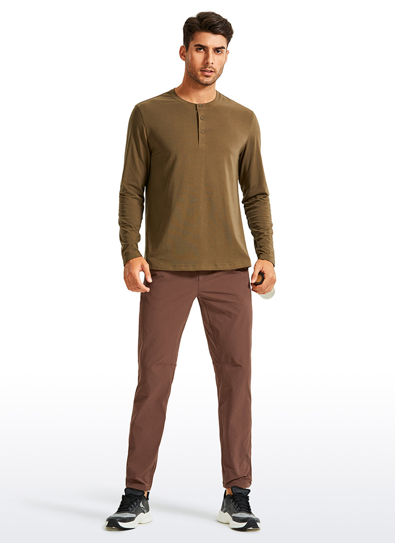 CRZ YOGA Men's Train Relaxed Fit Quick Dry Workout Pants 30'' True Navy