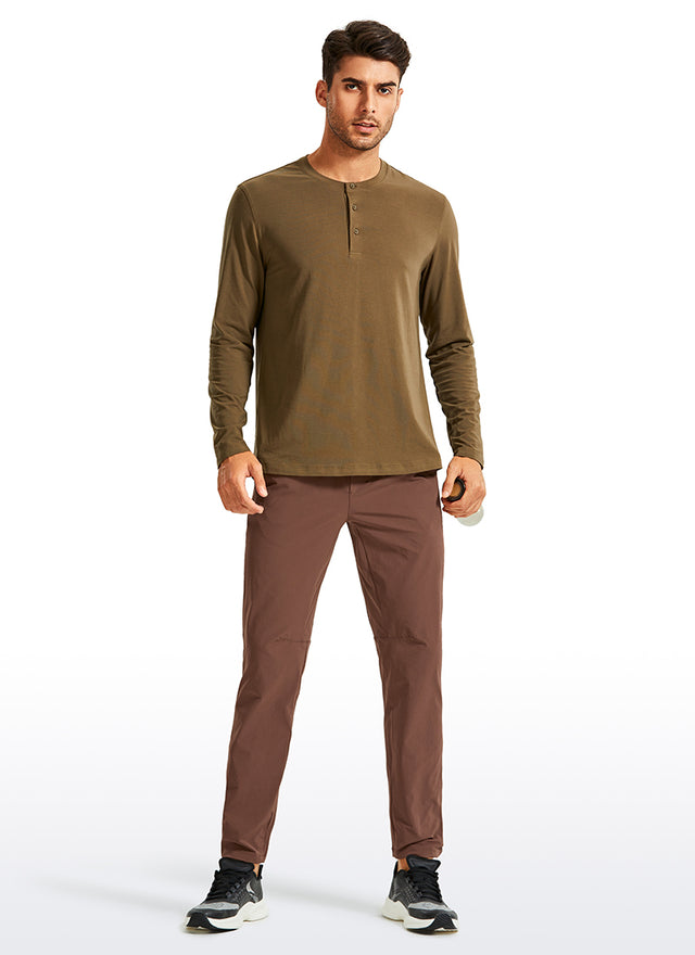 CRZ YOGA Men's Train Relaxed Fit Quick Dry Workout Pants 30'' True Navy