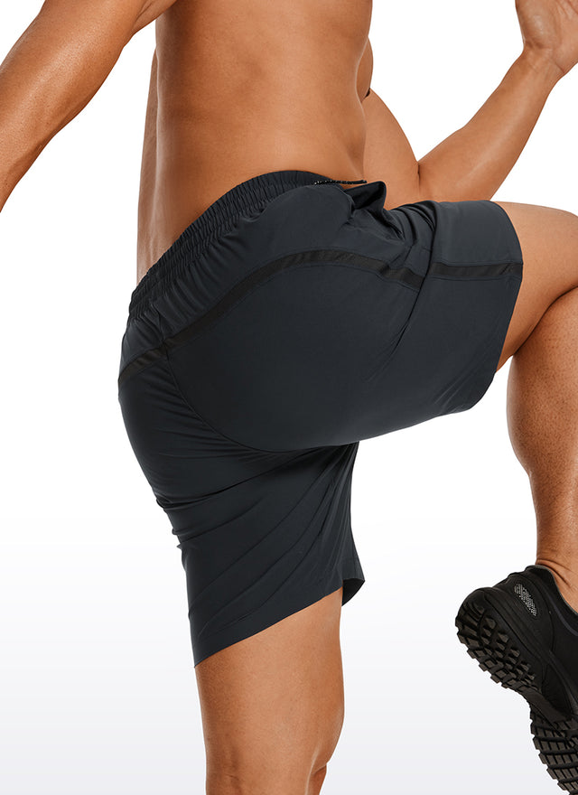 CRZ YOGA Men's Running Ultra-Light Linerless Shorts 7'' Black