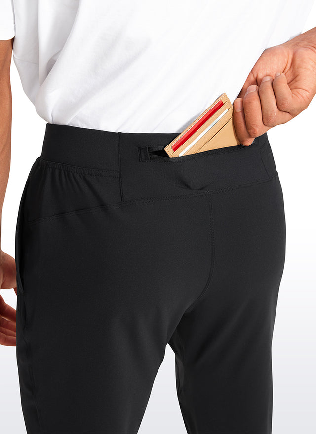 CRZ YOGA Men's Train Relaxed Fit On the Travel Pants 30'' Black