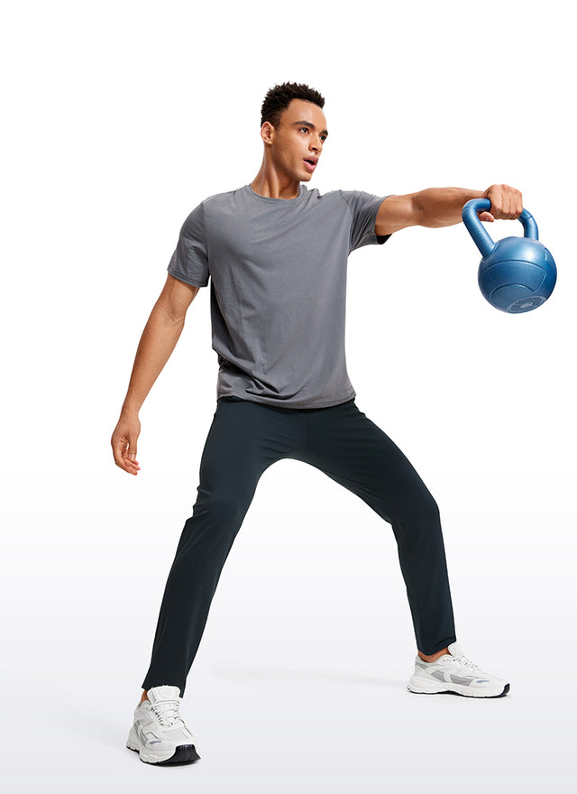 CRZ YOGA Men's Train Relaxed Fit On the Travel Pants 30'' True Navy