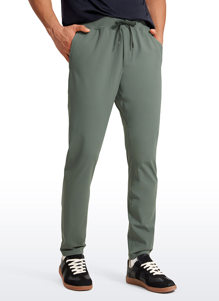 CRZ YOGA Men's Train Relaxed Fit On the Travel Pants 30'' Black