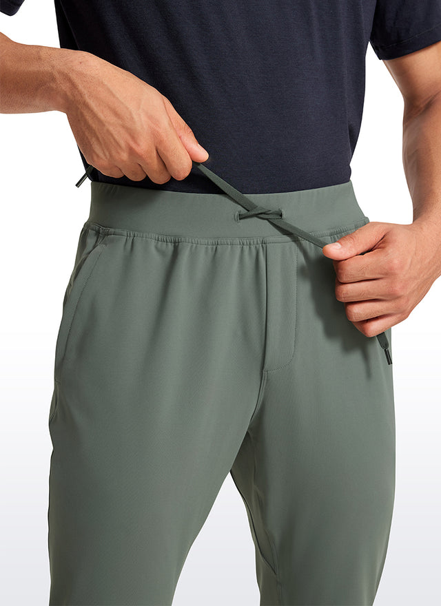 CRZ YOGA Men's Train Relaxed Fit On the Travel Pants 30'' Grey Sage