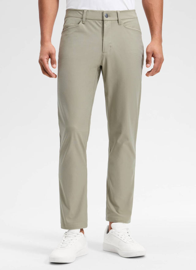 CRZ YOGA Mens Work Slim Fit All-Day Comfort Golf Pants 5 Pockets 30'' Khali Barley