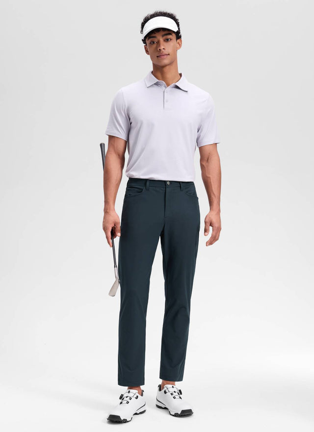 CRZ YOGA Mens Work Slim Fit All-Day Comfort Golf Pants 5 Pockets 30'' True Navy