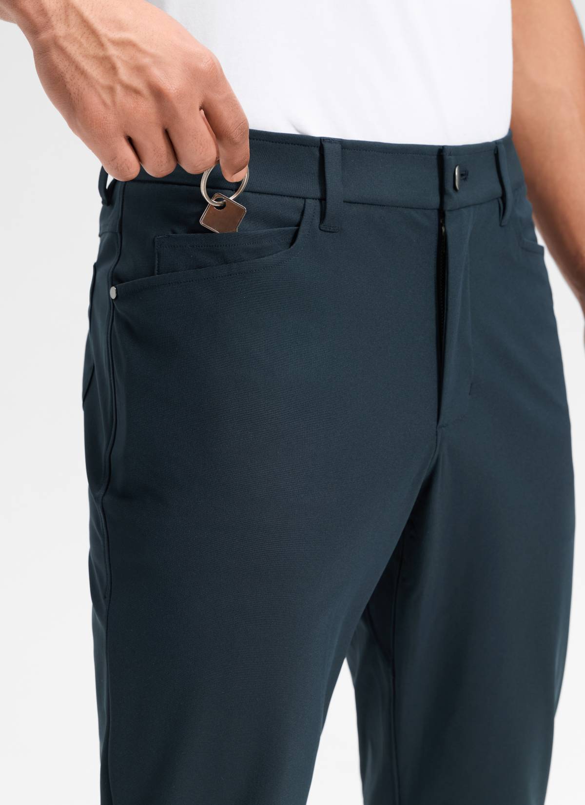 CRZ YOGA Mens Work Slim Fit All-Day Comfort Golf Pants 5 Pockets