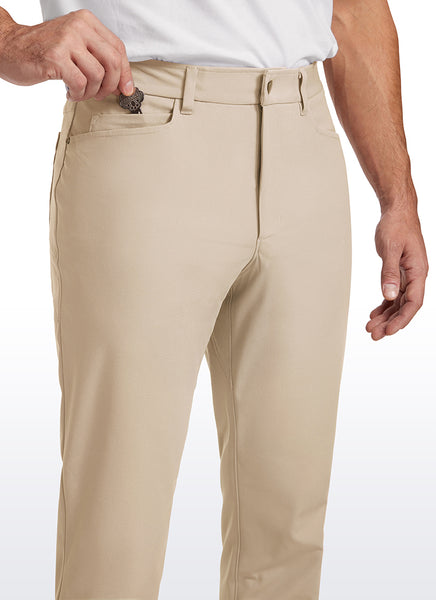 CRZ YOGA Mens Work Slim Fit All-Day Comfort Golf Pants 5 Pockets