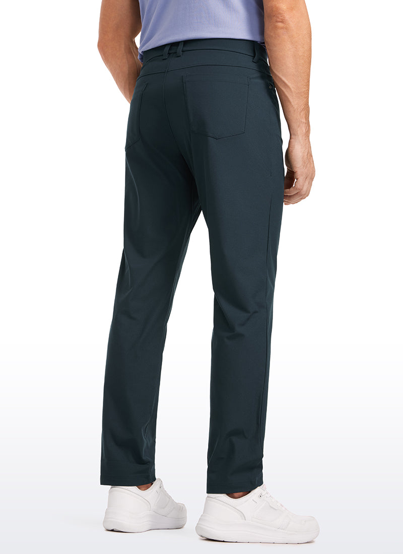 CRZ YOGA Mens Work Slim Fit All-Day Comfort Golf Pants 5 Pockets 30'' True Navy