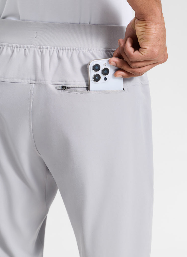 CRZ YOGA Man's  All-Day Comfy Golf Pocket Slim Fit Pant 28" Platinum Grey