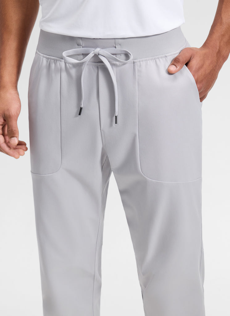 CRZ YOGA Man's  All-Day Comfy Golf Pocket Slim Fit Pant 28" Platinum Grey