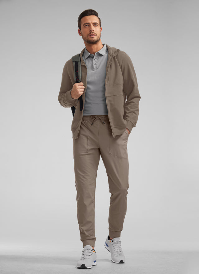 CRZ YOGA Mens Work Slim Fit All-Day Comfort Golf Joggers 30'' Artifact Brown