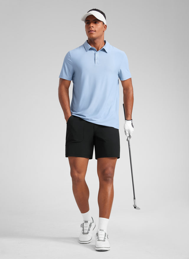 CRZYOGA Men All Day Comfy Golf Casual Shorts 7