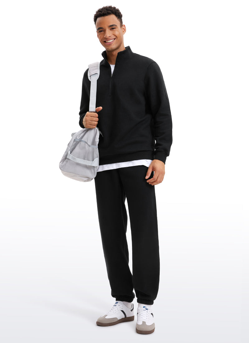 CRZ YOGA Men's Loosed Fit Cotton Fleece Sweatpants with Pockets 32