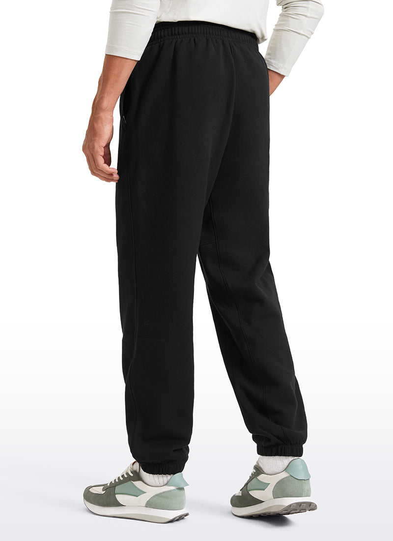 CRZ YOGA Men's Loosed Fit Cotton Fleece Sweatpants with Pockets 32