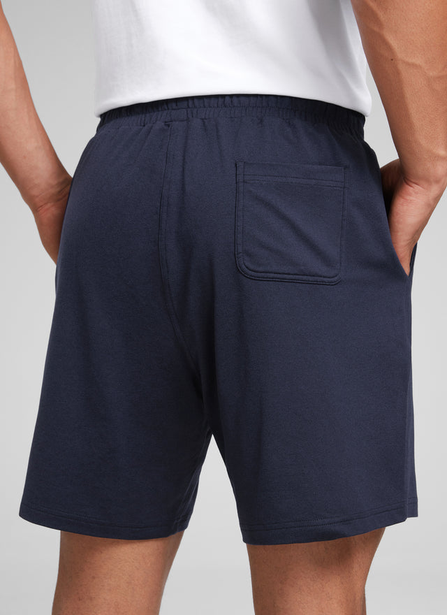 CRZ YOGA Men's Casual Lightweight Sweat Shorts with Pockets Navy