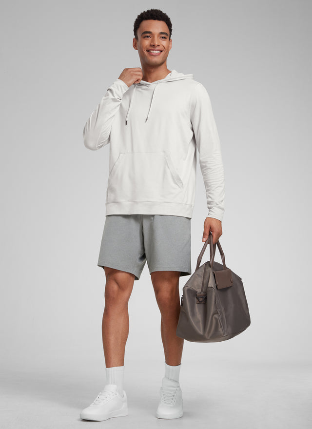 CRZ YOGA Men's Casual Lightweight Sweat Shorts with Pockets Sterling