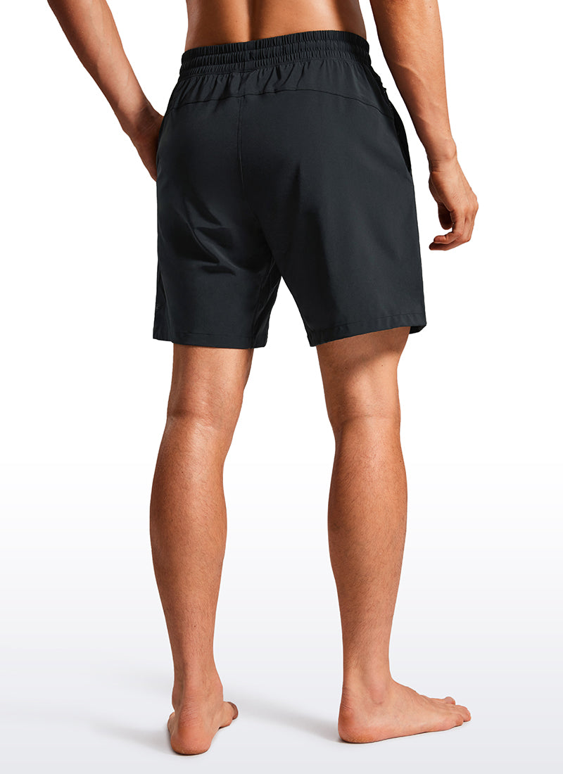 CRZ YOGA Men's Swim Trunks 7'' Mesh Lining with Zipper Pockets