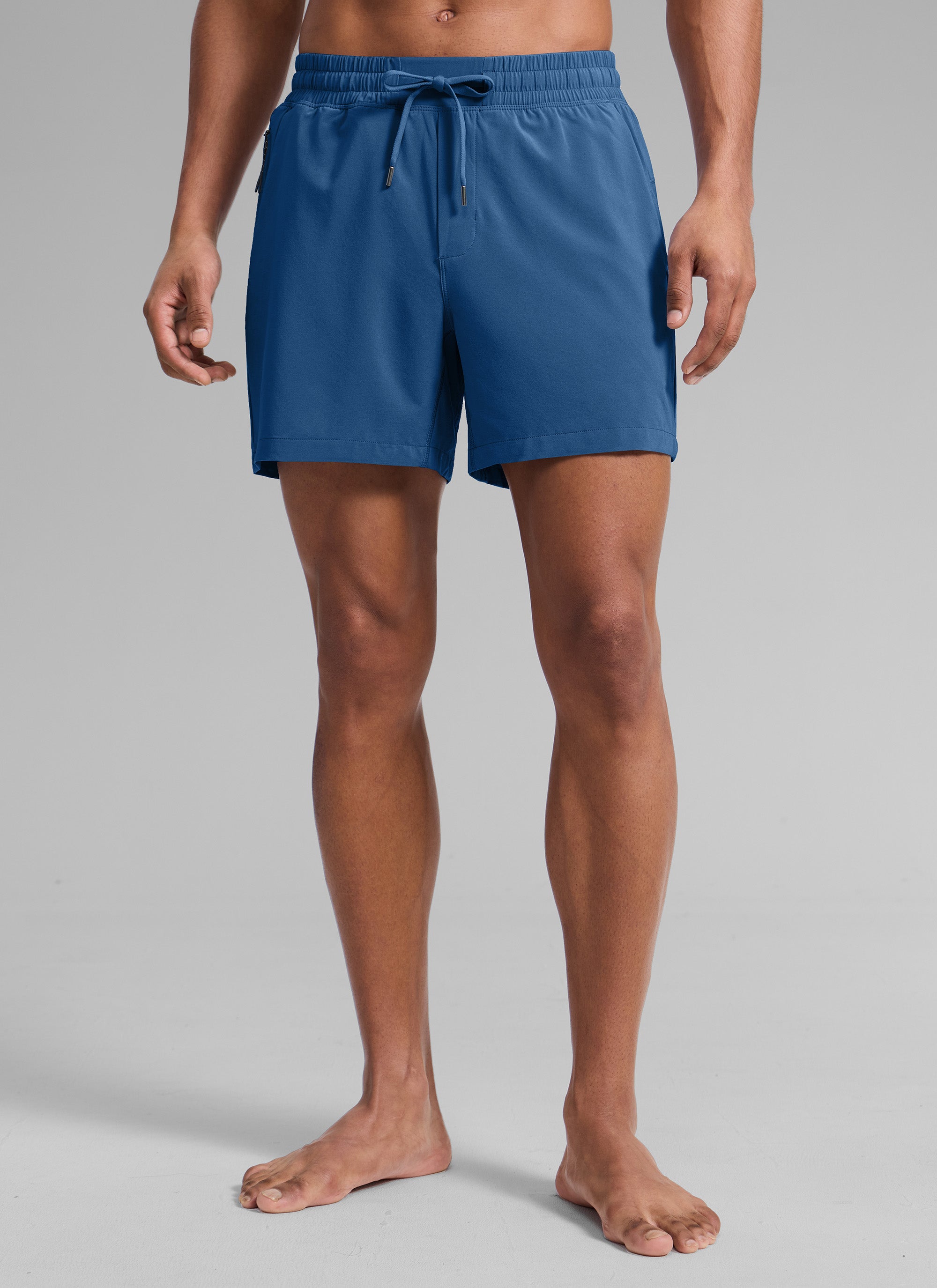 CRZ YOGA Man's Swimwear Mid Rise Mesh Lined Pocket Swim Shorts 5'' French Navy