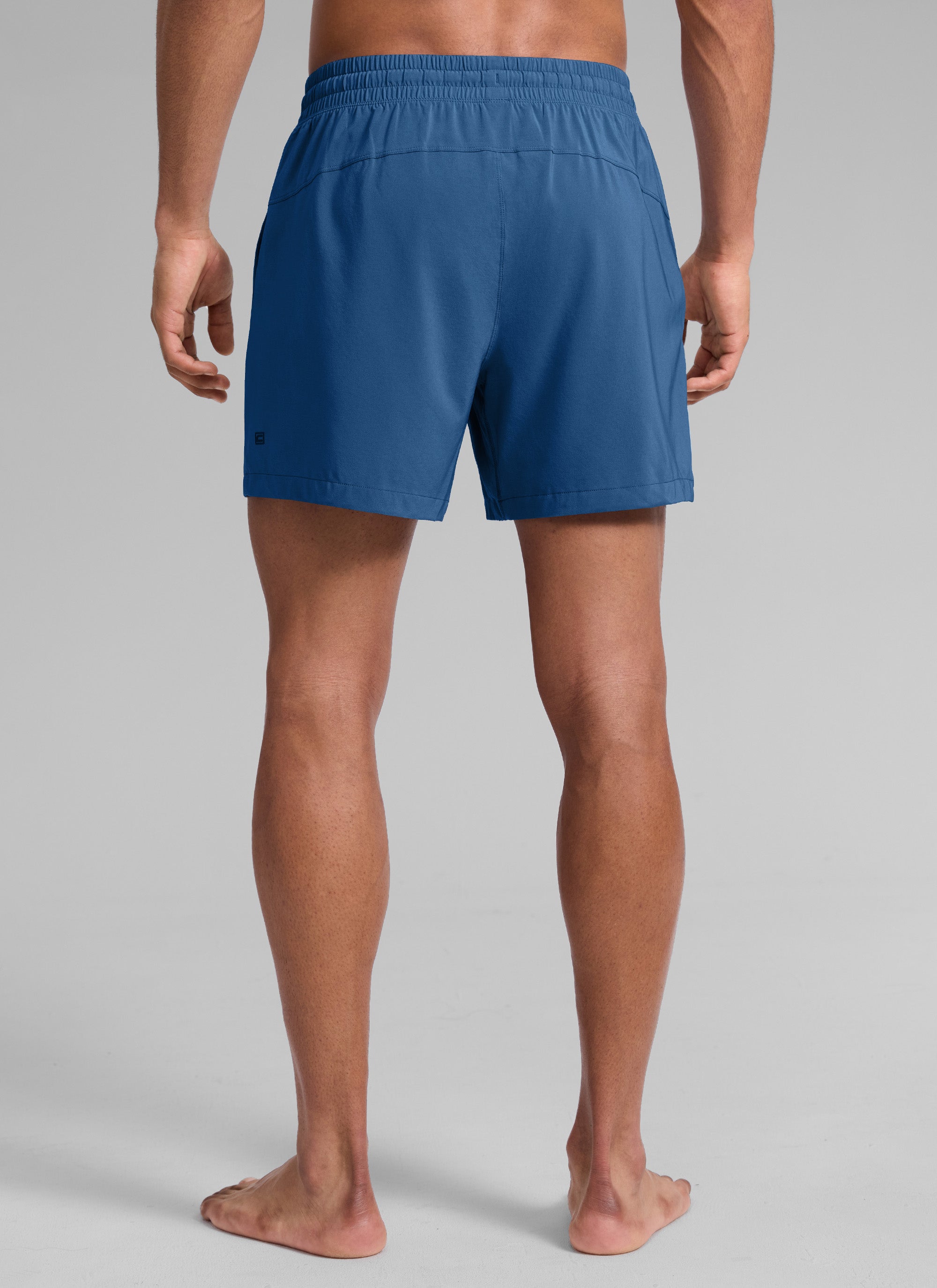 CRZ YOGA Man's Swimwear Mid Rise Mesh Lined Pocket Swim Shorts 5'' French Navy