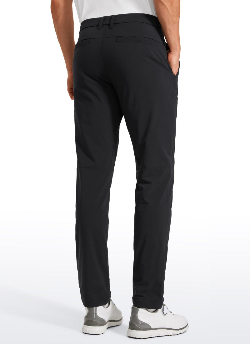 CRZ YOGA Men's  Lightweight Classic Fit Golf Pants Pockets 32'' Black