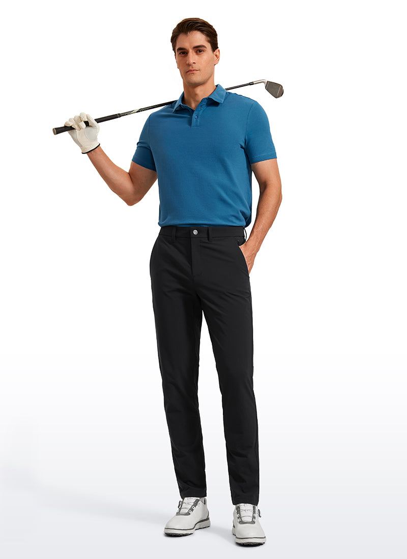 CRZ YOGA Men's Lightweight Classic Fit Golf Pants Pockets 32''