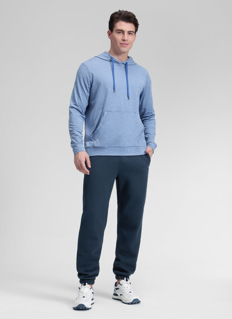 CRZ YOGA Mens Classic Fit Zipper Pockets Sweatpants 30" Ink Blue