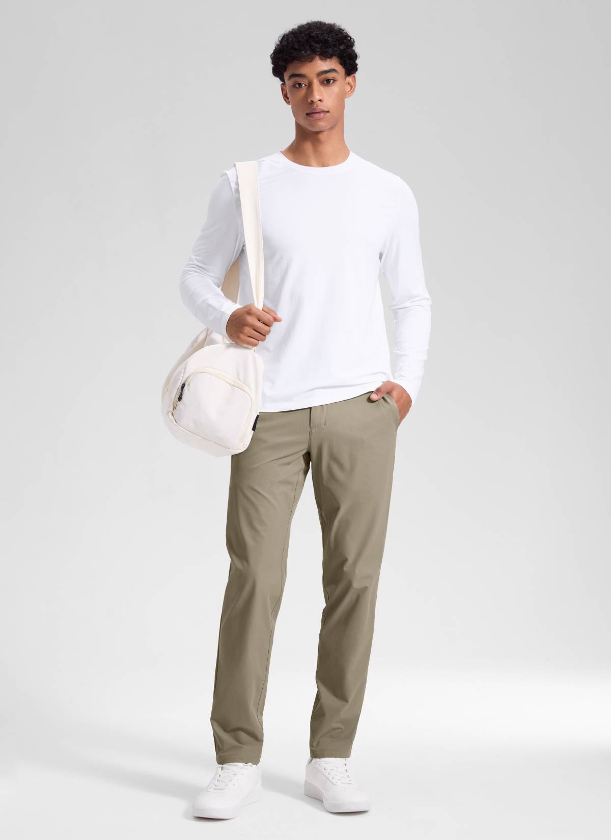 CRZ YOGA Men's Breeze Comfy Lightweight Golf Mid Rise Pocket Pant 32