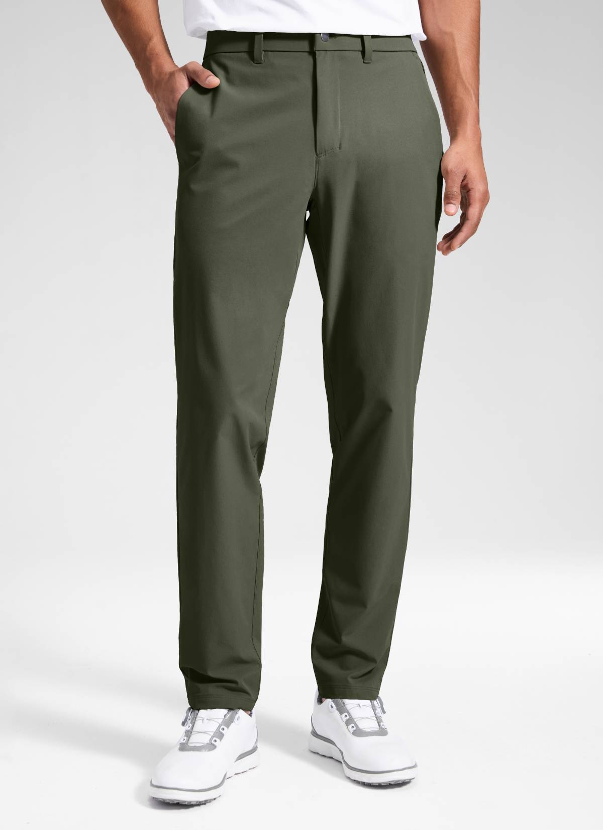 CRZ YOGA Men's Breeze Comfy Lightweight Golf Mid Rise Pocket Pant 32