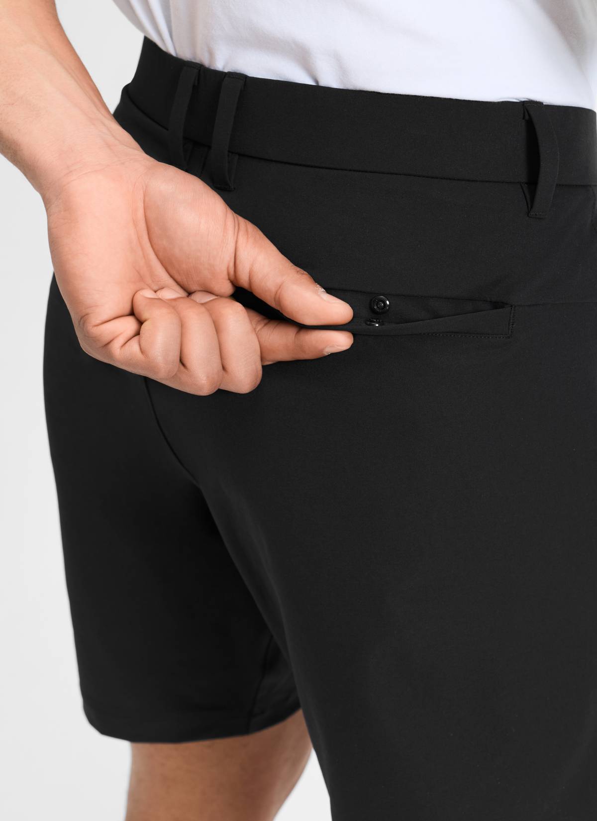 CRZ YOGA Men's BreezeLite Lightweight Golf Mid Rise Pocket Shorts 7