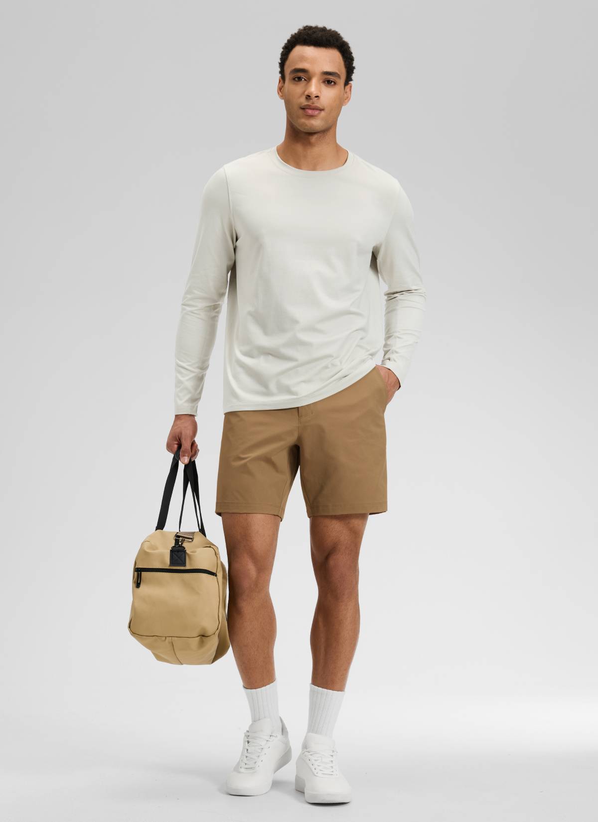 CRZ YOGA Men's BreezeLite Lightweight Golf Mid Rise Pocket Shorts 7