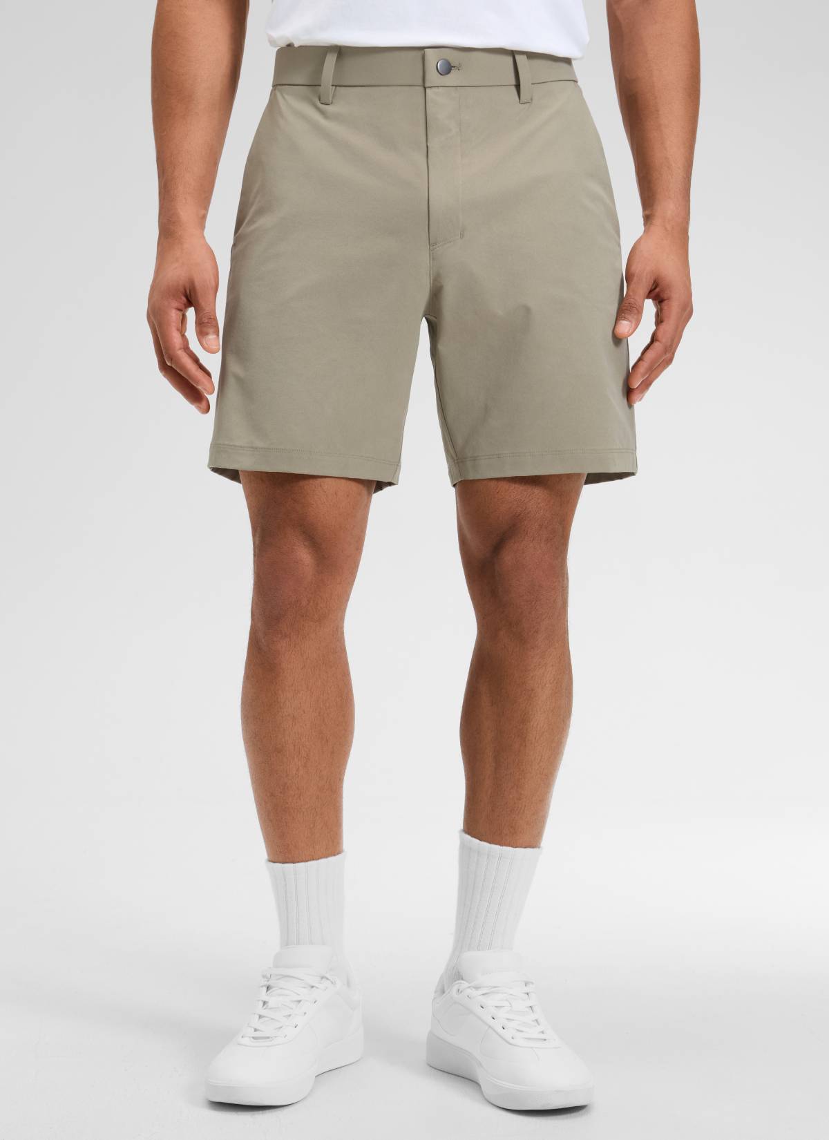 CRZ YOGA Men's BreezeLite Lightweight Golf Mid Rise Pocket Shorts 7